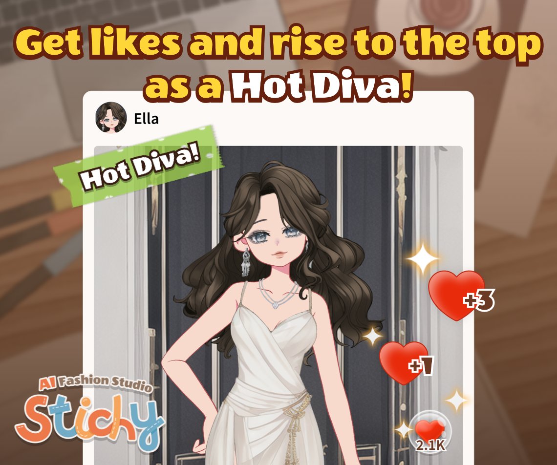 stichystudio's tweet photo. ✨Hot Diva & Chit-Chat!✨
Stichy's #OOTD just got even more fun and engaging with our brand-new features!🎉
1. Introducing the "Hot Diva"! 🔥
When your outfit snaps receive lots of love, they'll have the chance to shine on top as a "Hot Diva"! Get styling and show off your unique style to others! 💖 Who knows? You might just become the next Hot Diva sensation!🔥
2. Plus, we've added a fun new Chit-Chat feature to #OOTD! ✨Now you can chat with friends, post about anything you’re curious about, and share your fashion tips! "Chit-Chat" is your new hub for style inspiration and lively conversations!✨
Download Stichy now and join the fun! 👉 https://t.co/R00rc6LWMg 

#Stichy #StichyStudio #UpdateAlert #dressup #aifashion