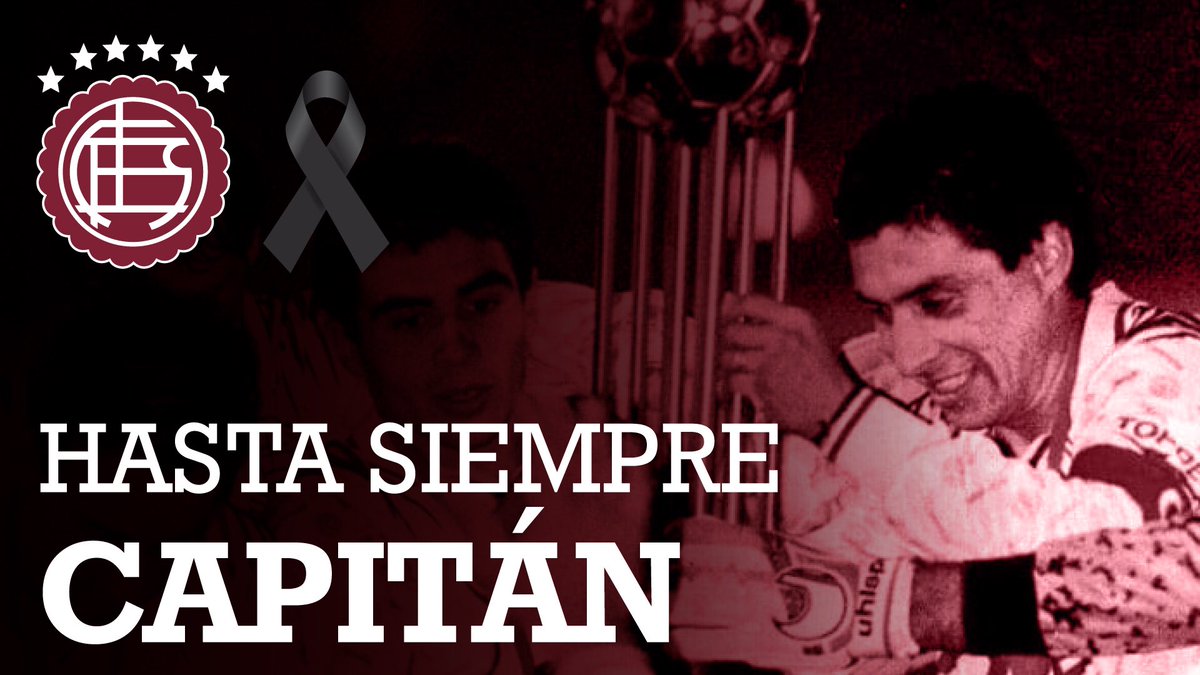clublanus's tweet photo. ⚫️ Profundo dolor: Club Atlético Lanús lamenta el fallecimiento de Armando Oscar “Urraca” González, hincha, jugador, gran capitán e ídolo de la institución. Toda la familia granate abraza a los seres queridos de la Urraca en este momento de pesar. Por siempre y para siempre estará en nuestros corazones.