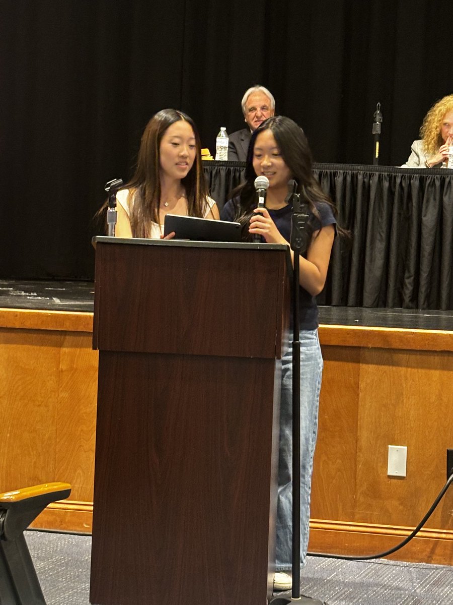 Katelyn and Rachel make their first presentation to the BOE tonight to let everyone know about the great things happening at JHS. ⁦<a href="/JerichoUFSD/">Jericho Schools</a>⁩ ⁦<a href="/CummingsJericho/">Brian Cummings</a>⁩ ⁦<a href="/MichealaFinlay/">Micheala Finlay, Ed.D.</a>⁩