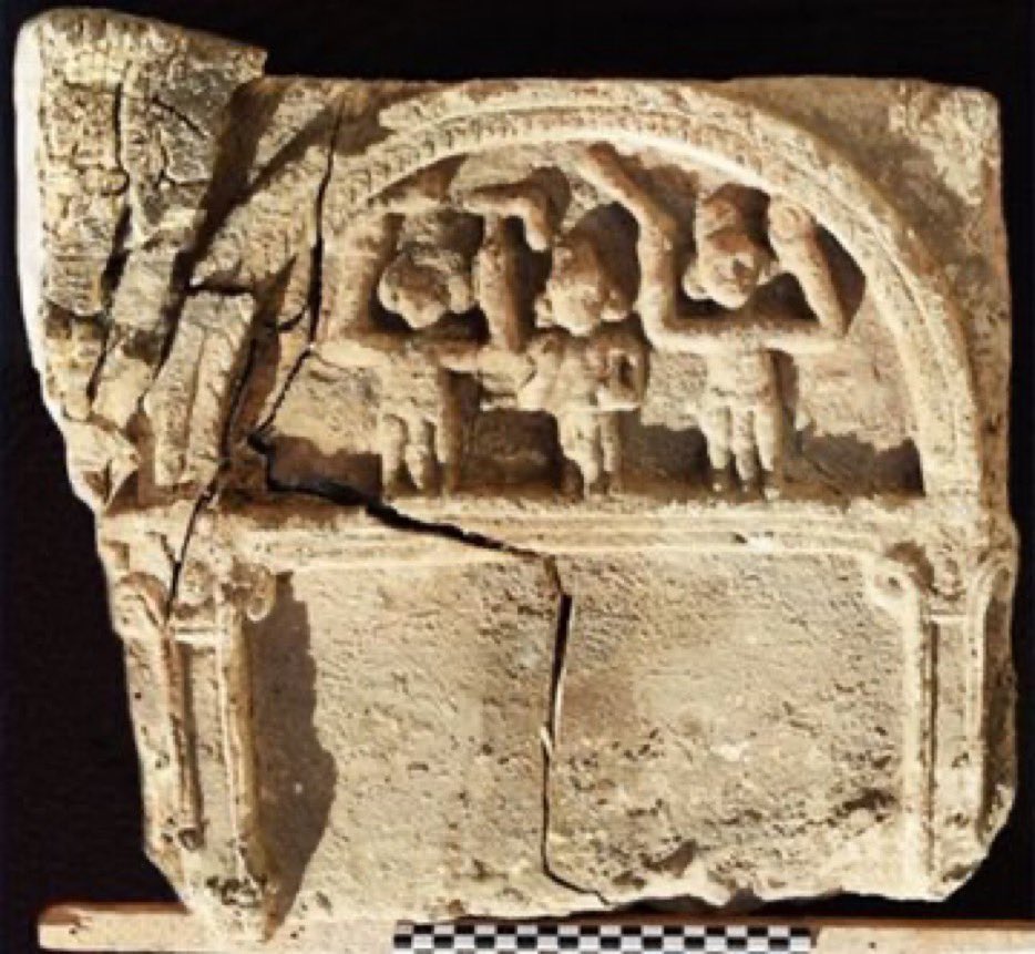 BishtLokinder's tweet photo. Berenike, #Egypt. 2nd- 3rd c CE. The #Vrishni heroes - Vasudeva Krishna with his Chakra, Samkarsana and Ekanamsha or Yogamaya. Important discovery. https://t.co/F2nDzDoGgv