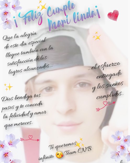 Team_CNB_'s tweet photo. Mari hermosa 💞 aunque distantes nuestro corazón y cariño siempre estarán presentes. Que hoy más que nunca tu sonrisa resplandezca y tus anhelos vuelen muy alto y se conviertan en sueños hechos realidad. Gracias por estar para todas nosotras siempre. ¡Feliz cumple!🎂 @MaricelaC_2 https://t.co/bp9VemAC4V