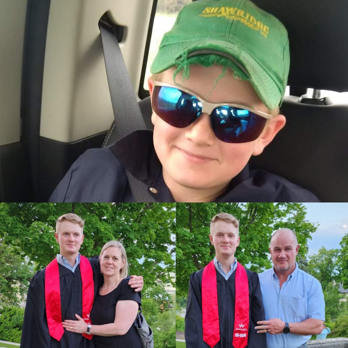 bridgetschill's tweet photo. He made it! Congrats to the guy who, on every report card Jk-12, read, "we encourage Wyatt to participate in classroom discussions more" from questionable lunch boxes, field trips, homework and crumpled permission forms, its been great watching you grow! @Shawridgefarm https://t.co/GoiJdlR8ni