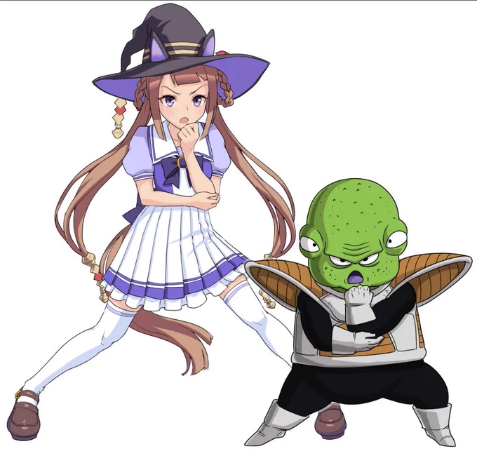 ウマ娘の"魔法使い"枠と、ギニュー特戦隊の"超能力者"ポジションのヤツ。#ウマ娘 #スイープトウショウ #ギニュー特戦隊 #グルド 