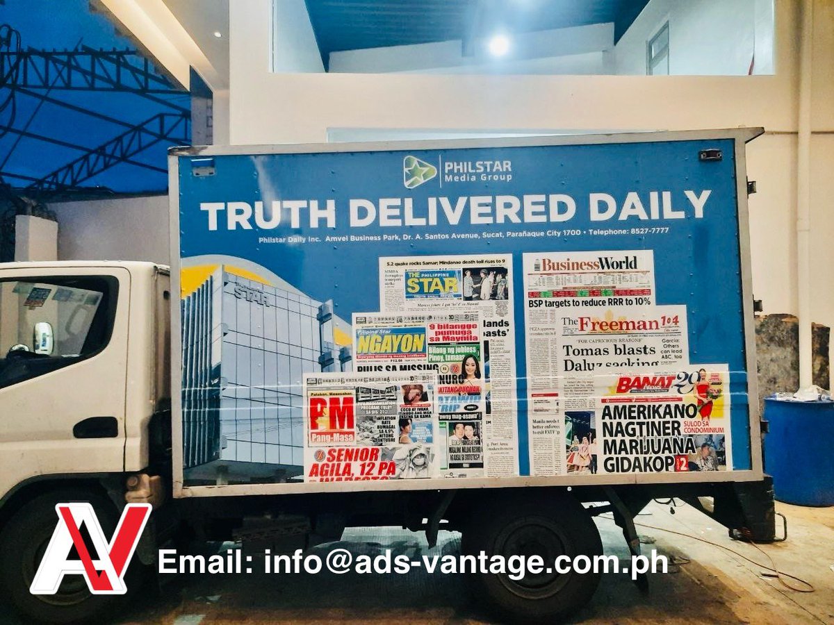Ads_Vantageph's tweet photo. Transform Your Fleet into Mobile Billboards with Our Custom Truck Decal Sticker Wrapping!
Email us at info@ads-vantage.com.ph
#Sticker #vehiclewraps #vehiclewrapping #vehiclewrapspecialists #decals #decalsticker #decalshop #printing #printingservices https://t.co/1OCv4Jeh3j