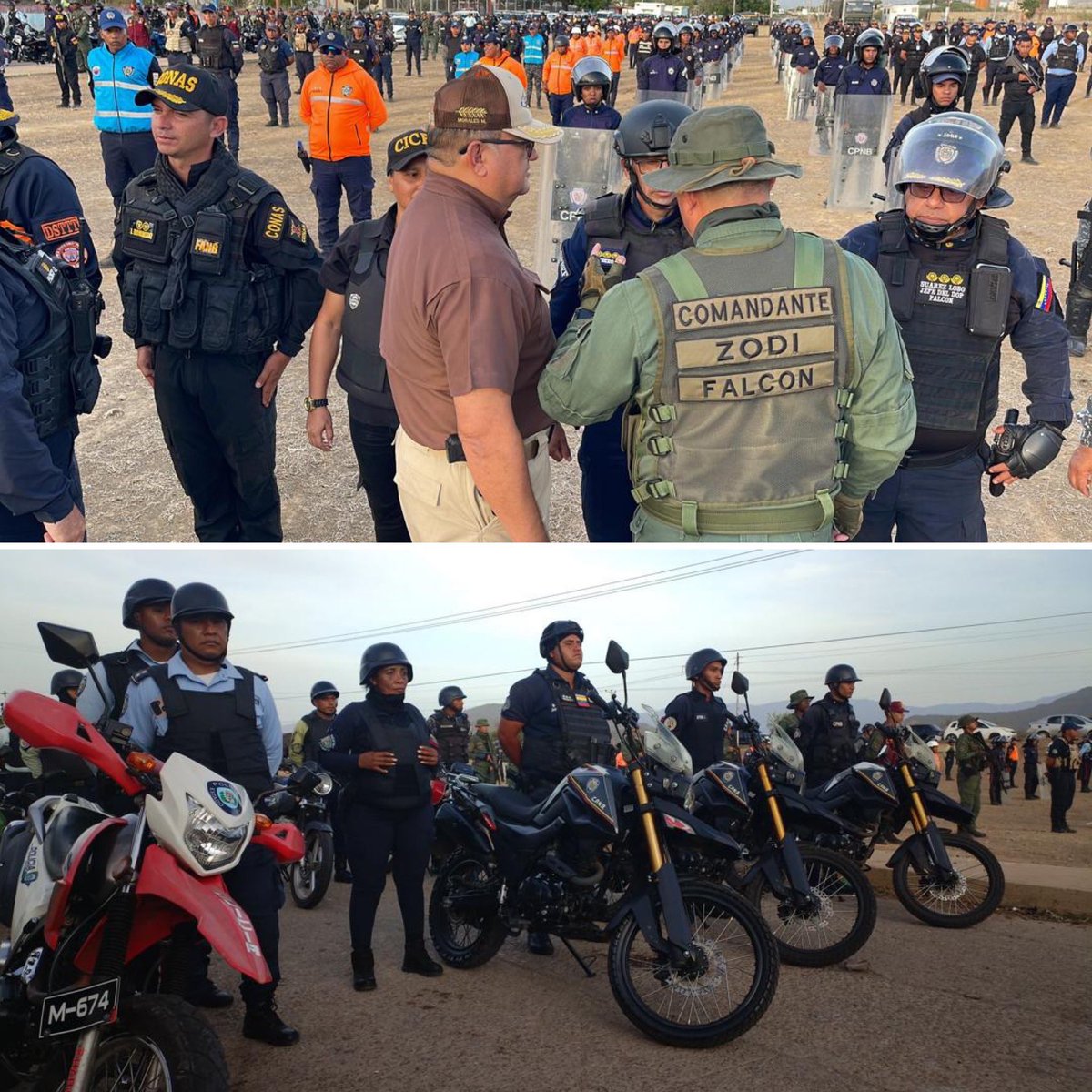 dhernandezlarez's tweet photo. #FANB y OSC desplegados en la @FalconZodi12 con el fin de salvaguardar la integridad territorial y la paz ciudadana.

#VenezuelaPotencia 
#IntegrarEsVencer https://t.co/hGunep59FX