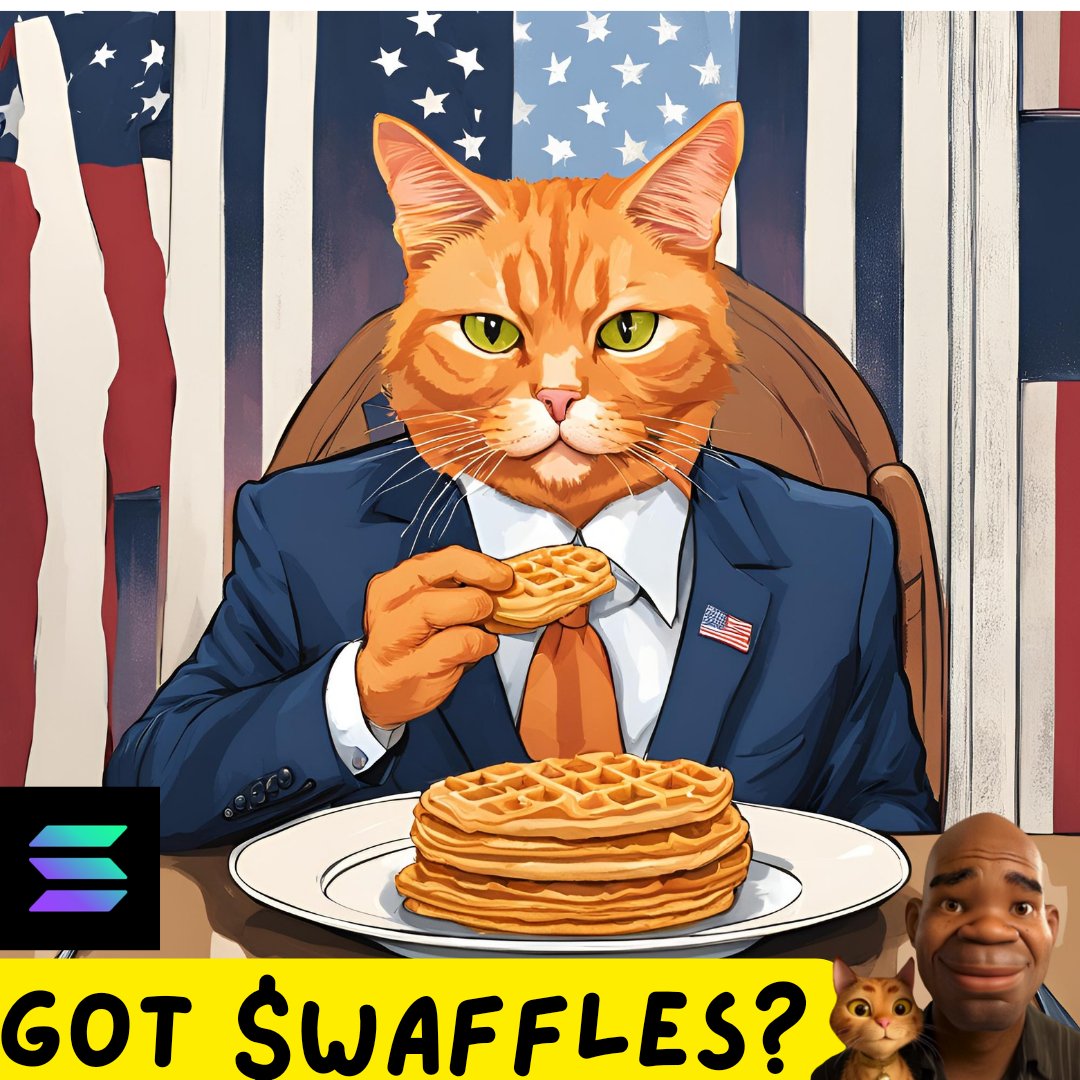 <a href="/elonmusk/">Elon Musk</a> <a href="/realDonaldTrump/">Donald J. Trump</a> Waffles on Solana is all for a crypto president!

<a href="/Wafflesj15/">Waffles Davincij15's Cat</a> has the legendary DaVinci Jeremie as our leader!

Join the Telegram and get your plate full of $waffles 

CA: 8doS8nzmgVZEaACxALkbK5fZtw4UuoRp4Yt8NEaXfDMb

#davincijeremie #solana #MEMECOİNS