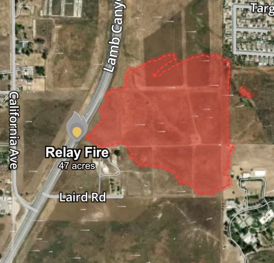 sourskittlewx's tweet photo. Relay Fire South of beaumont California contained at 47 Acres. #CAwx #Relayfire #Firewx https://t.co/kX11Zb7u6H