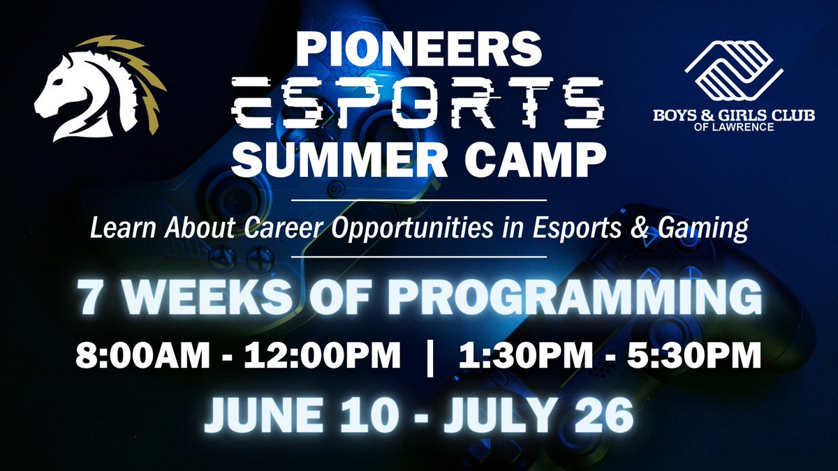 Interested in playing games while learning about career opportunities in esports and gaming? We've got the summer camp! Sign up for this BGCLK member exclusive <a href="/PioneersGG/">Pioneers</a> Summer Camp today at docs.google.com/forms/d/e/1FAI…