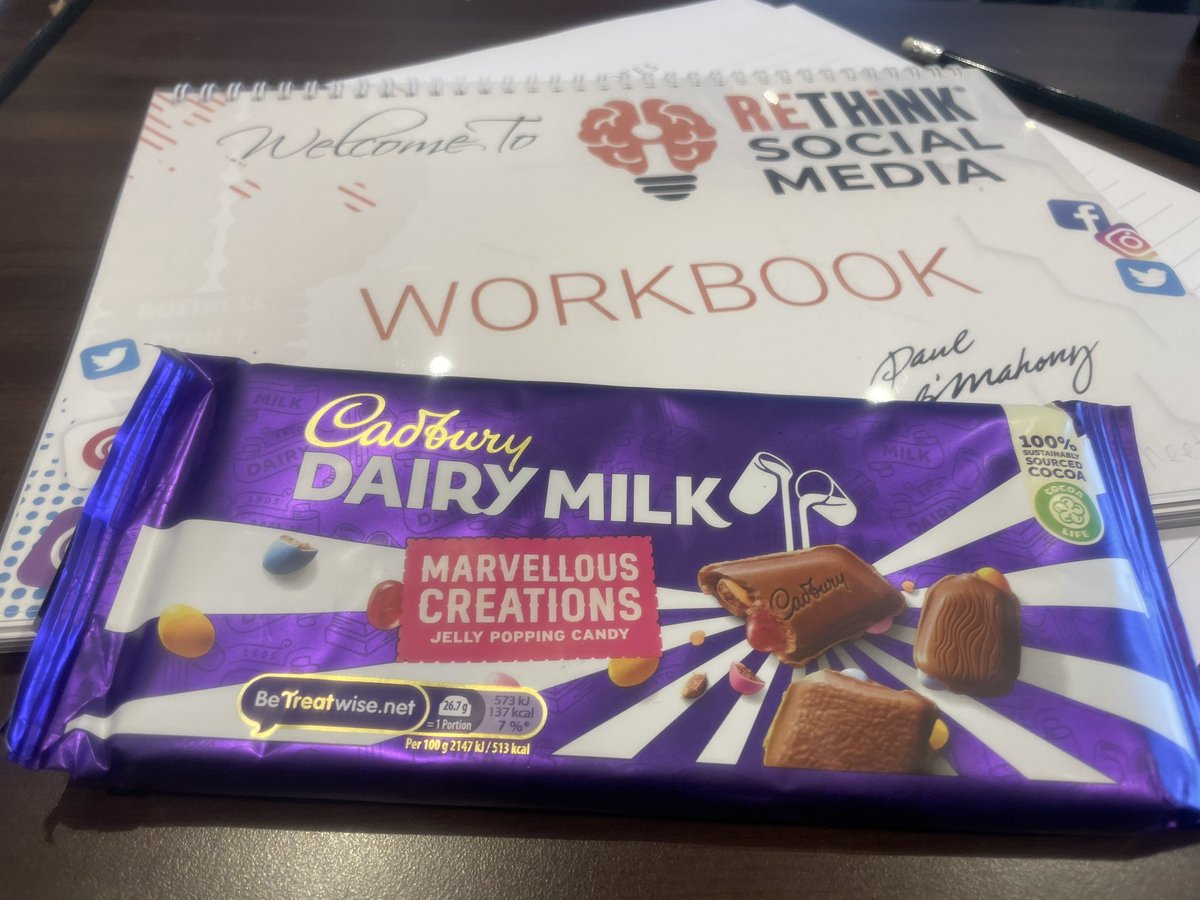 AlignedSelfLOVE's tweet photo. Day 2 of @PaulOMahony social media workshop is nothing short of Genius! Still in disbelief that so much value is given! Another night busy doing my homework while the family watch @Lovelsland
Got my energy sorted with my favourite chocolate @CadburyUK #rethinkandgrowrich https://t.co/iMsxTiMJNp