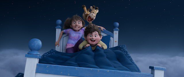 TheEricGoldman's tweet photo. My favorite footage shown today was from the 2025 Netflix animated movie, In Your Dreams, which looked really funny and creative, as two kids travel into their own dreams. Craig Robinson voices Baloney Tony, a stuffed giraffe “stuffed with processed meats” per Robinson. https://t.co/YRu5xabgvn