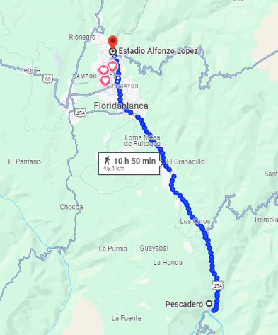 JohnCarlosPabon's tweet photo. De acuerdo con #Quickticket, soy el puesto 88,989 en la fila para comprar boletas para la final. Usando inteligencia artificial, calculé que la longitud de esta fila sería aproximadamente 44.49 km. La fila se extendería desde el Estadio Alfonso López hasta Pescadero. INCREIBLE https://t.co/4AuQaEm9qu