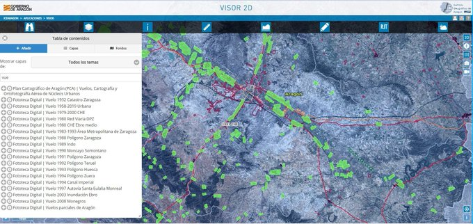 IGEAR_Aragon's tweet image. 🔉Recordamos que en el #Visor2D de #ICEARAGON se ha incorporado temporalmente la capa de #FototecaDigital para que se puedan consultar las #FotografiasAéreas de los vuelos  totales y parciales realizados en #Aragón🛩️