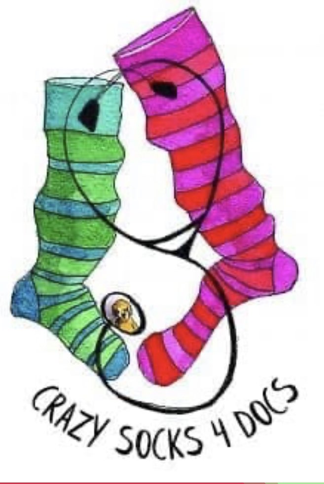 Crazysocks4Docs Day - Be kind and take care of each other.