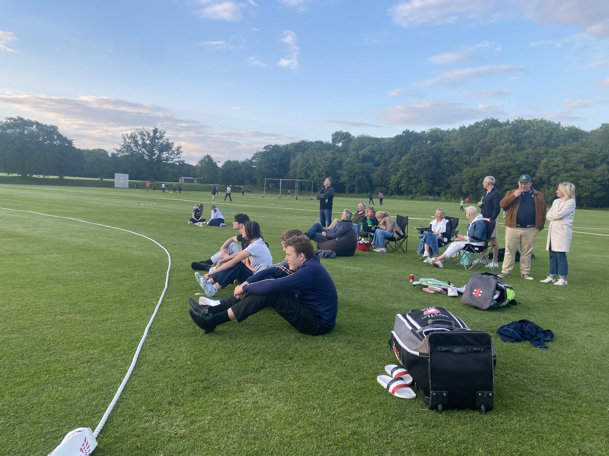Bright sunshine for our cricket match against ⁦<a href="/ThomasonHouse/">Thomason House</a>⁩ this evening with a big crowd treated to commentary by Mr Lyon. Well done Thomason- a win by 5 wickets.