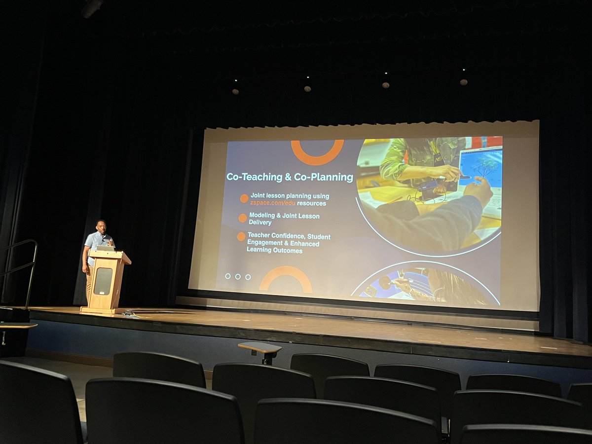KristenBrooks77's tweet photo. ⚾️📲Super proud of my ATL buddy & fellow ADE @apsittommy for knocking it out of the ballpark while explaining how to use @zSpace to Co-Plan, Co-teach,
Student Collaboration & Customized Lessons in APS! #zConEDU2024 #forEDU #edtech #ARVRinEDU #APSupdate https://t.co/gJgVEYxeS3