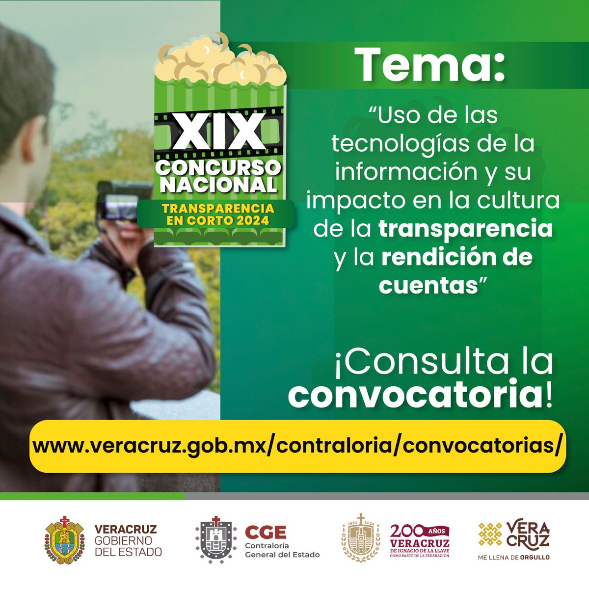 CGEVeracruz's tweet photo. ¡Participa en el Concurso Nacional de Transparencia En Corto 2024!🔍✨

💻 Identifica el impacto de la tecnología en la transparencia y la rendición de cuentas.
🎞️ Realiza un video de 90 segundos.
📤 Inscríbete a una de las categorías y envía tu video a https//cpcef.net/CONCURSO. https://t.co/eZFkcJ3qz0