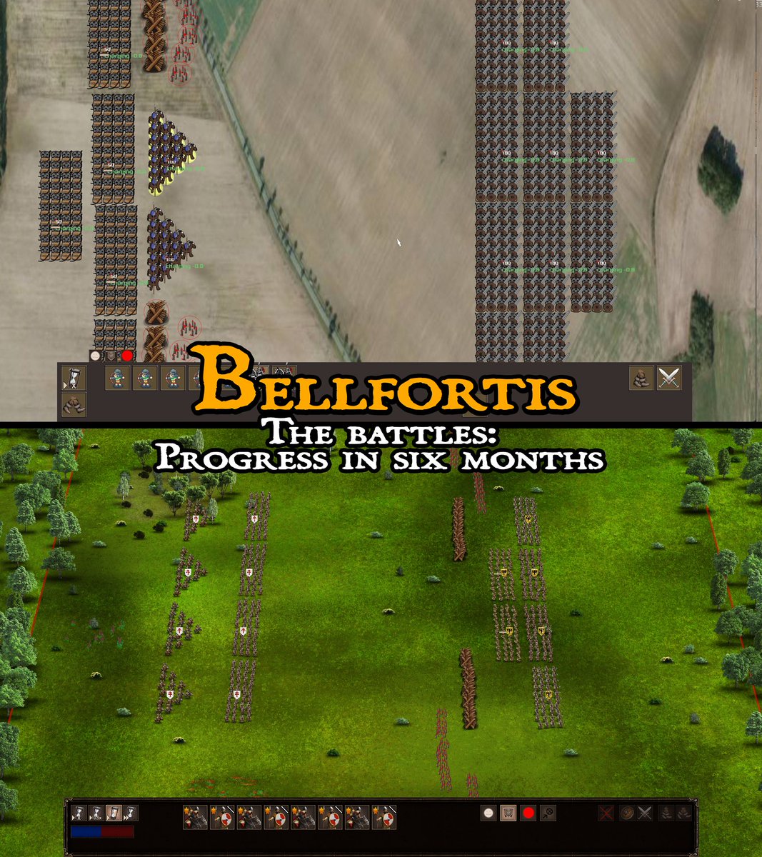 tovy_pt's tweet photo. This is what the progress in the battle scene looks like in 6 months. And there's still a lot of work to be done. But I'm enjoying it. You like it? ;)
https://t.co/lVyod7A9A7
#bellfortis #strategygame #medievalstrategy #realtimestrategy #medievalbattles #medievalwarfare https://t.co/MRsVZgrptq
