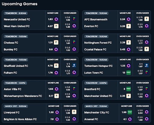 betslayer1's tweet image. BetSlayer has recently partnered with BetDEX to bring a limited time offer for 0% commission for the next 90 days!
app.betdex.com/join?UTM_UserR…

This March 30th screenshot from odds comparison, Oddsjam, is showing BetDEX’s odds are routinely the best compared to 20+ sportsbooks.