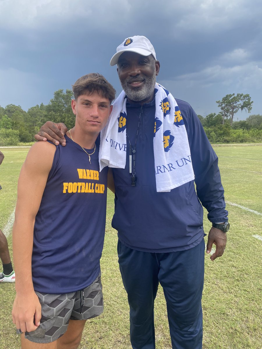 After a great camp 
I’m blessed receive my first offer from Warner university.
<a href="/WarnerUFootball/">Warner Football</a> 
<a href="/KstillsR/">Ken Stills</a> 
<a href="/dburks88/">Dialleo Burks Sr.</a> 
<a href="/CoachOdierno/">Greg Odierno</a> 
<a href="/Oviedo_Football/">Oviedo Football</a> 
<a href="/DefCoach/">Marcus Mickens</a>