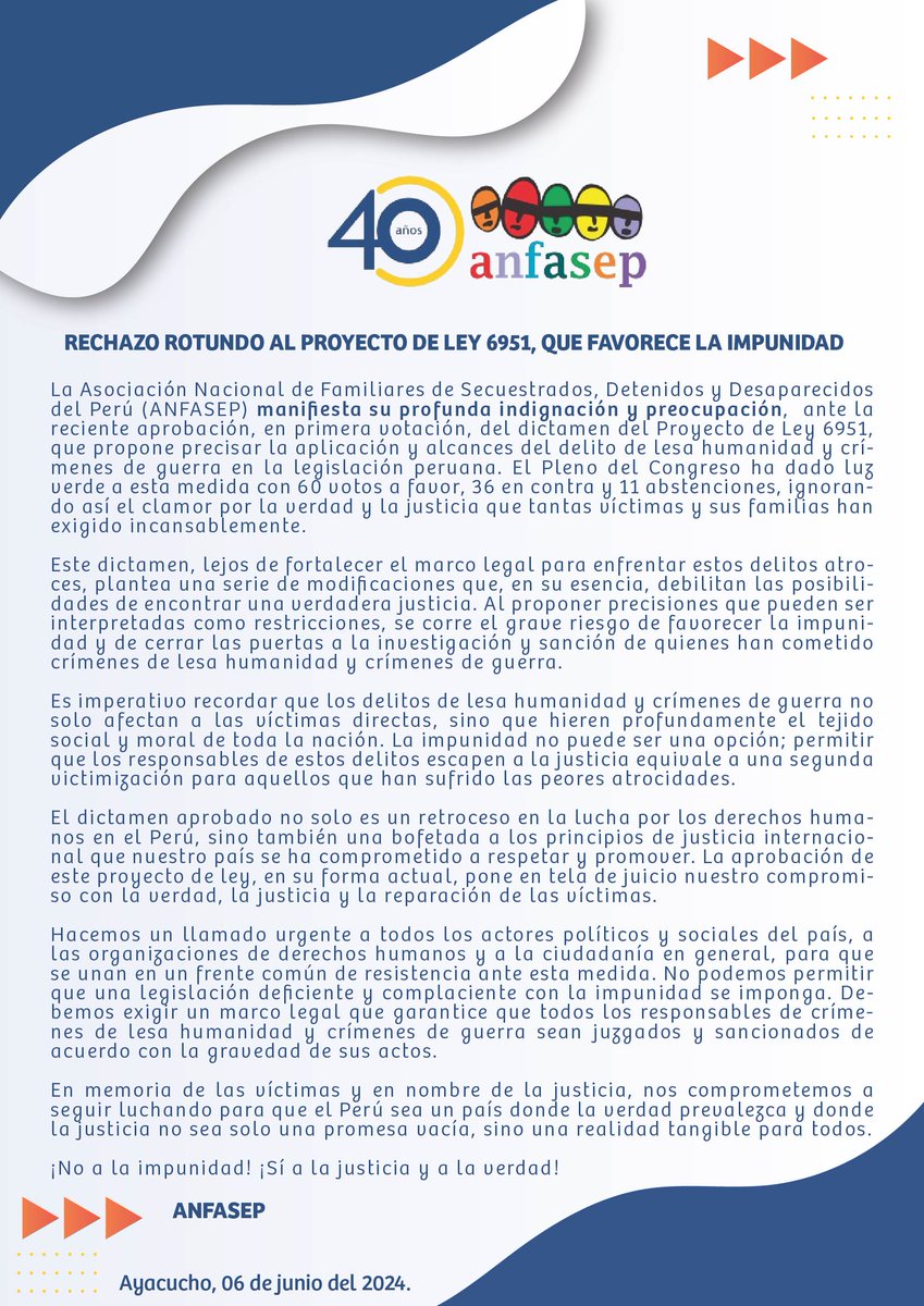 ANFASEP ORGANIZACIÓN tweet media
