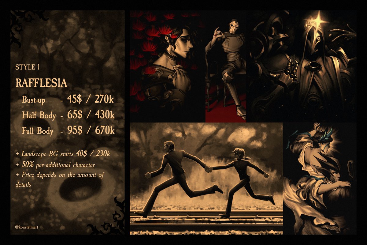 konstatinart's tweet image. Greetings |Οο½₯`)πΉ
Iβm opening commission for local and international, 4 slots available. Pls check this thread for more details. Iβve also updated my carrd: konstatin.carrd.com
Hit DM or send me an email If youβre interested. Thank you β€οΈ
{RTs & likes are appreciated π»}