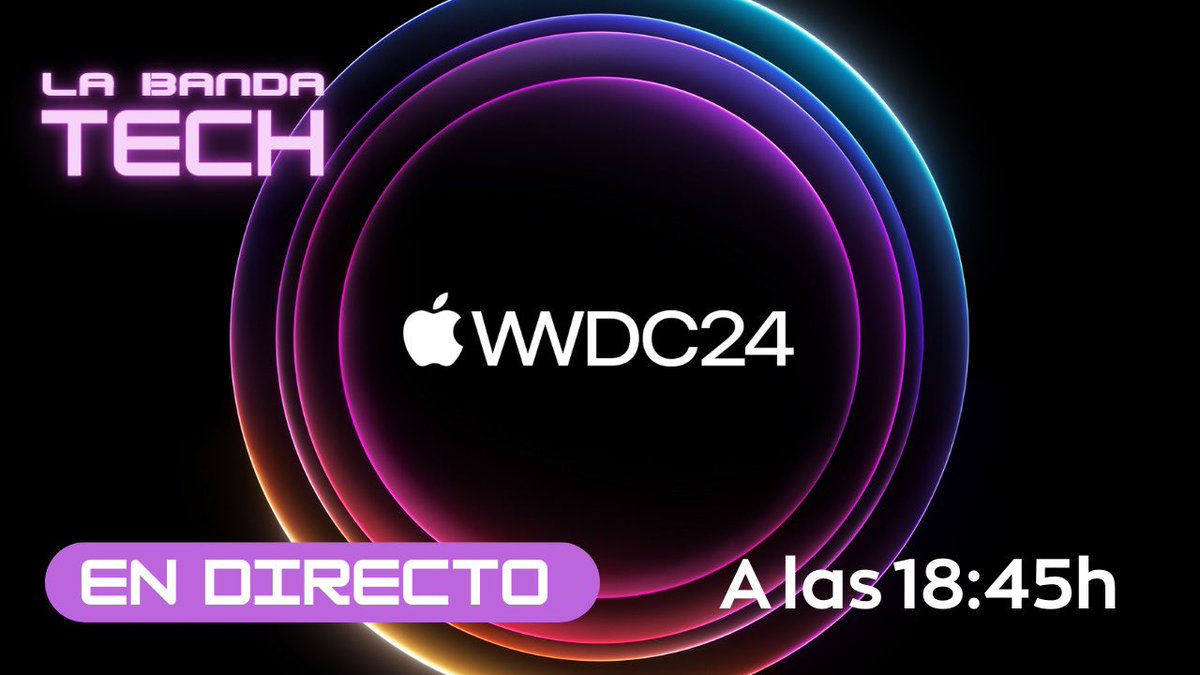 labandatech's tweet photo. ¿Quién se viene el próximo lunes día 10, a la #WWDC24 con La Banda? 😎
Os esperamos a las 18:45! Y ojo, tendremos sorpresa!!😋✅ https://t.co/yg3q35BQDe