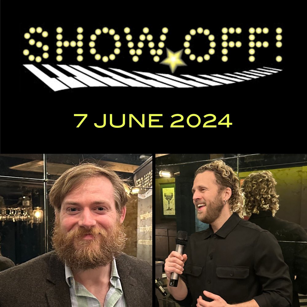 Only one sleep until our next night! Matthew Gent will be hosting, with Alex Oliver Cawley at the piano. We would love to see you there.