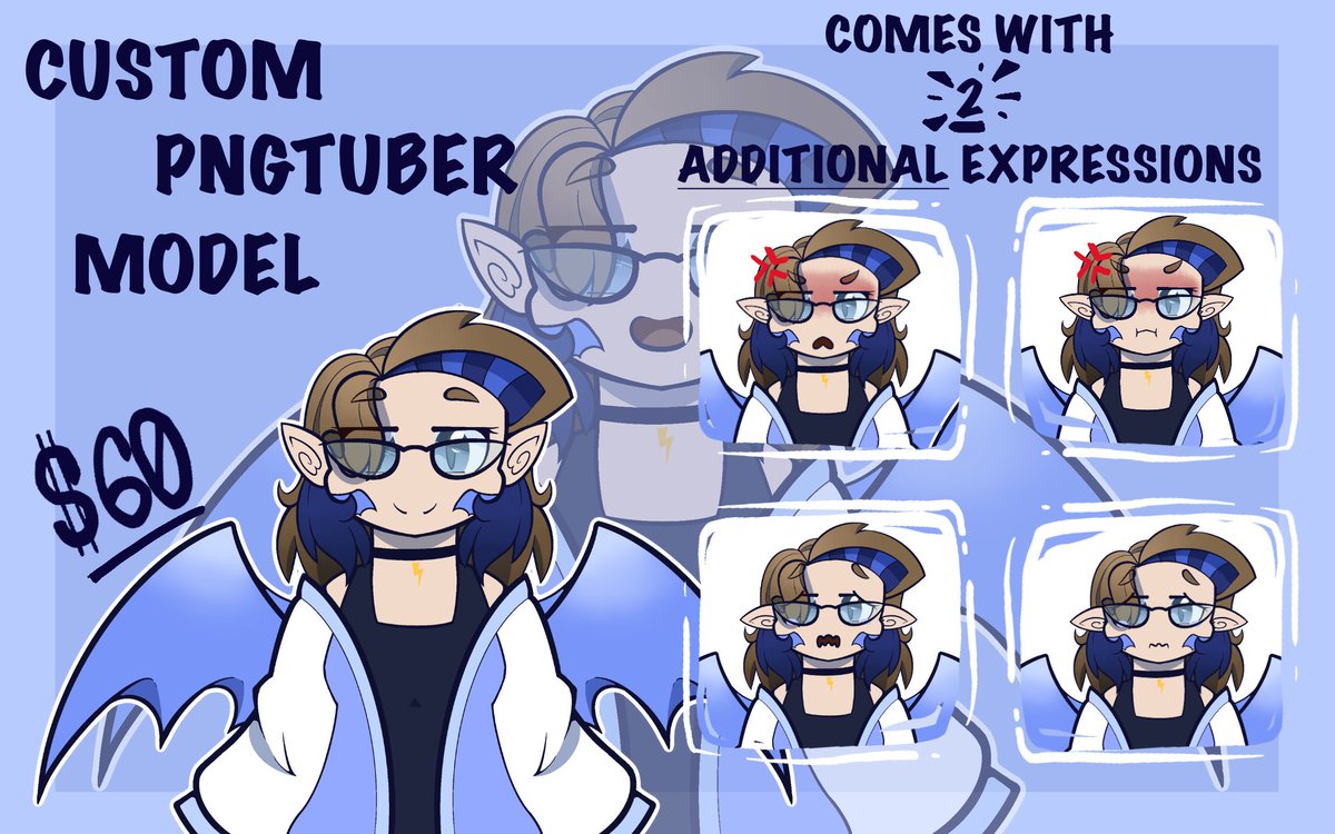 Ok, I wanna help someone who wants to get into streaming! 

I’m offering a free pngtuber model that’s compatible with veadotube, it will be the same as my commission version!

More info and rules in 🧵