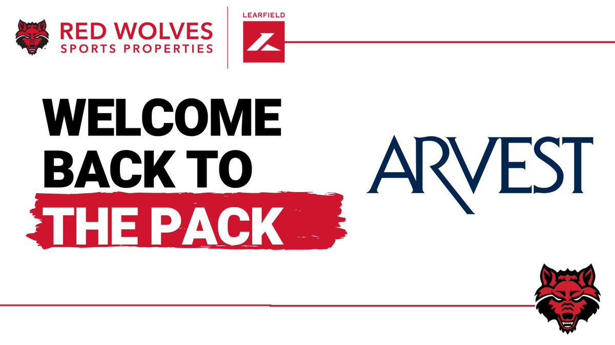 RedWolves_SP's tweet image. Welcome back to the Pack @ArvestBank! 🏦 Thank you for your continued support of Arkansas State Athletics. #WolvesUp