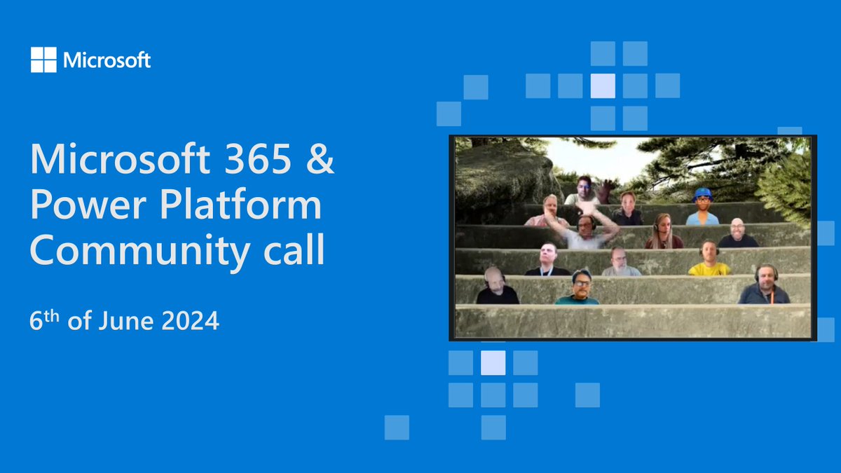 DavidWarnerII's tweet photo. πΎ Recording of the #Microsoft365dev & #PowerPlatform June 6th community call
β’ The latest news
β’ Focus on #PowerPlatform, #FusionDev & #Copilot
β’ Demos by @stuartridout @richardwie & @lee_ford
...and more πππ§‘π€π«Άπ»
πΊ Watch β https://t.co/qUt0LYw9JI https://t.co/9z3bfg3L3h