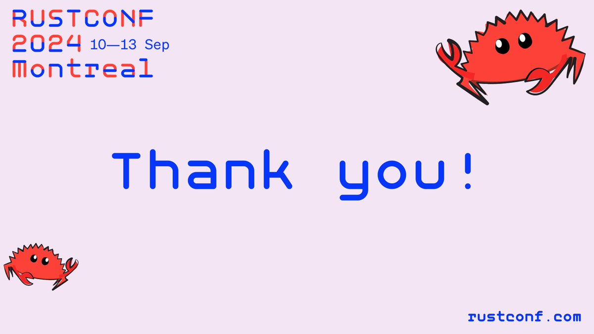 rustconf's tweet image. 🎉 That&apos;s a wrap for our second round of speaker announcements for #rustconf and #rustglobal 2024.

Don&apos;t forget to register on our website: rustconf.com/speakers/ 🦀