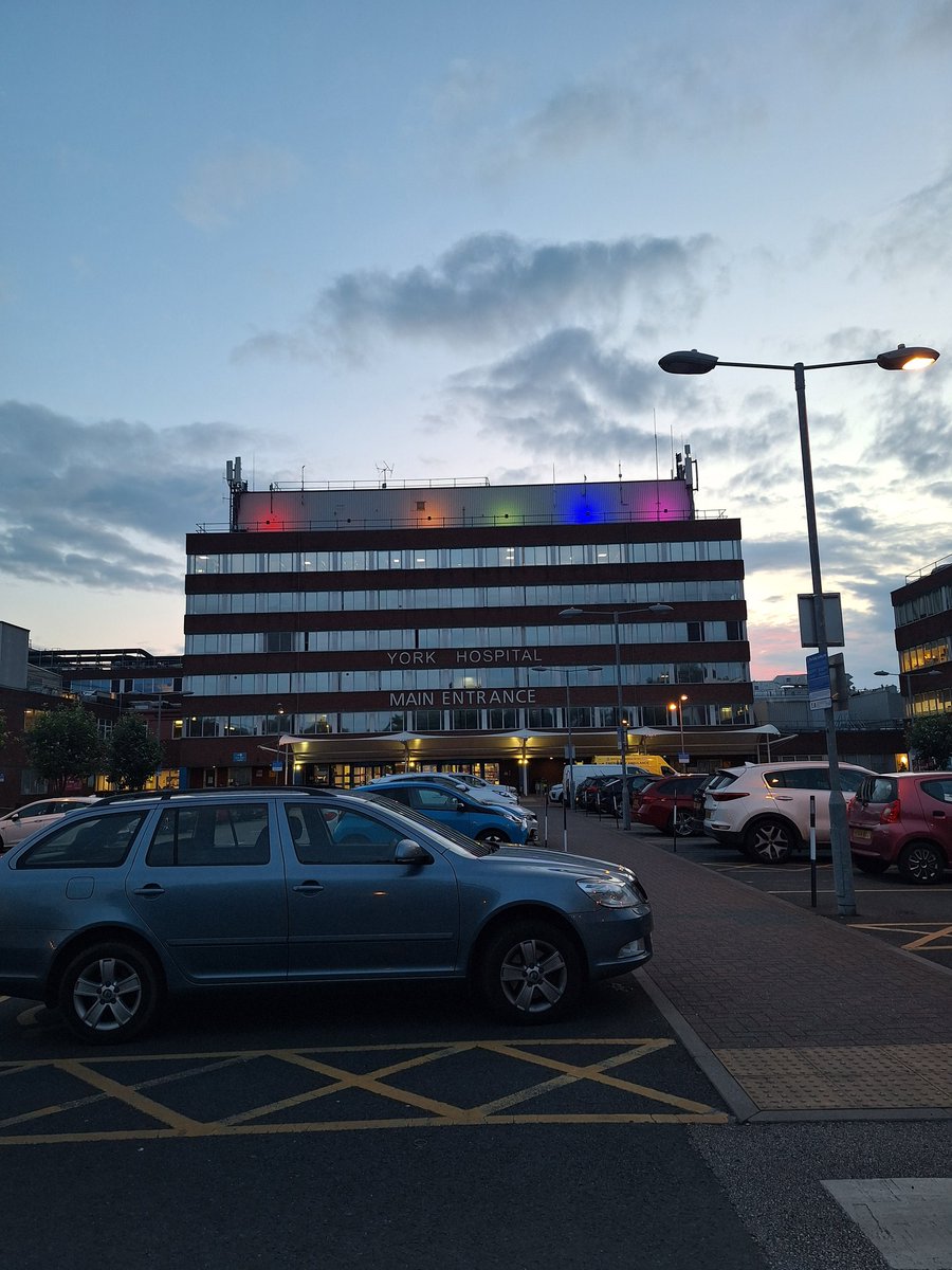 Vicky Mulvana-Tuohy (@vmulvanatuohy) on Twitter photo Home time and the pride lights are shining <a href="/YSTeachingNHS/">York and Scarborough Teaching Hospitals NHS FT</a> Home time and the pride lights are shining <a href="/YSTeachingNHS/">York and Scarborough Teaching Hospitals NHS FT</a>