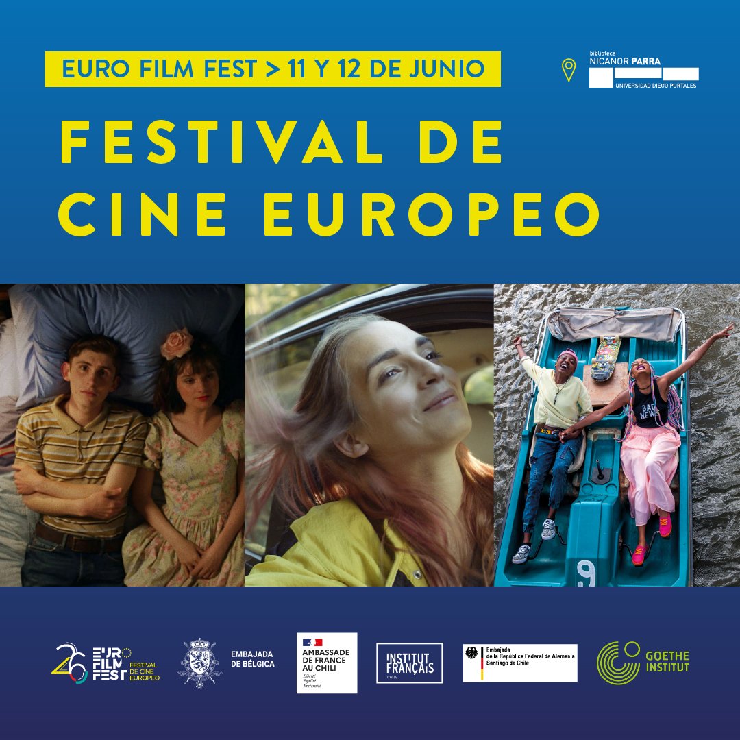 BiblioNParra's tweet photo. ¡Te invitamos a participar del Festival de Cine Europeo con la proyección de tres películas con temáticas LGBTIQ+!

📍Auditorio Biblioteca Nicanor Parra 
🗓 11 y 12 de junio 

Revisa los horarios 👇

#FestivalCineEuropeo #UDP #UniversidadDiegoPortales #Cine #LGBT #PrideMonth https://t.co/PRmHNZ0FHD