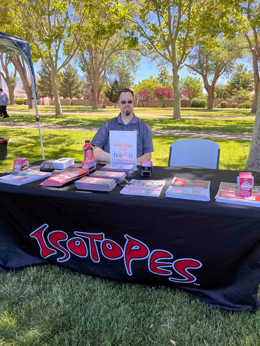 ABQTopes's tweet photo. Director of Community Relations Michelle Montoya and Ticket Sales Account Executive Aaron Robinson visited the students at the Sandia National Labs Intern Event this afternoon to talk all about Isotopes baseball and the Albuquerque Community. #IsotopesInvolved https://t.co/EMXjyAAHel