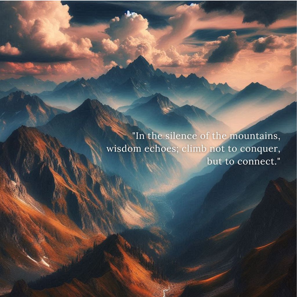 EcoActionTime's tweet photo. Embrace the call of nature and find deeper connections. 🏔️ 

#ConnectWithNature #MountainWisdom #SilentMountains #MindfulClimbing https://t.co/mRWmGYcXQS