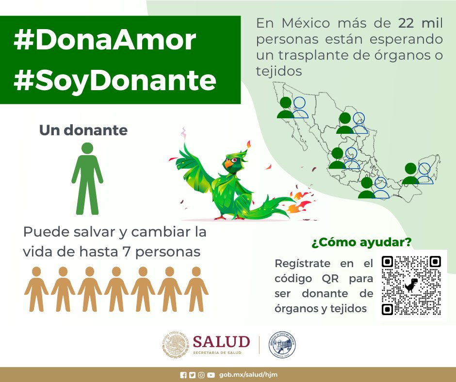 HospitalJuarezM's tweet photo. La #Donación de órganos es un acto de amor, un acto de amor puede salvarle la vida a 7 personas. Por una cultura de la #Donación #SumaVida #SoyDonante. https://t.co/7xigCjrZEq