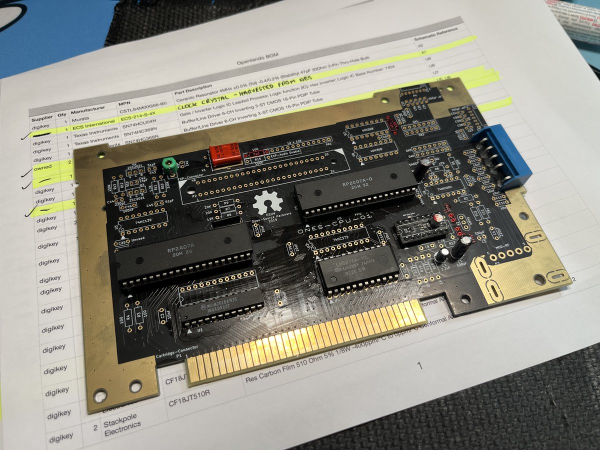 hosseruk's tweet photo. Rather than troubleshoot and repair my broken NES I bought an #Opentendo board, bought new components (besides CPU, PPU, crystal) and recapped the power supply. Bloody thing booted up first time. I'm absolutely stunned that I managed this. I owe it all to @Voultar's teachings. https://t.co/51bosTgkuo