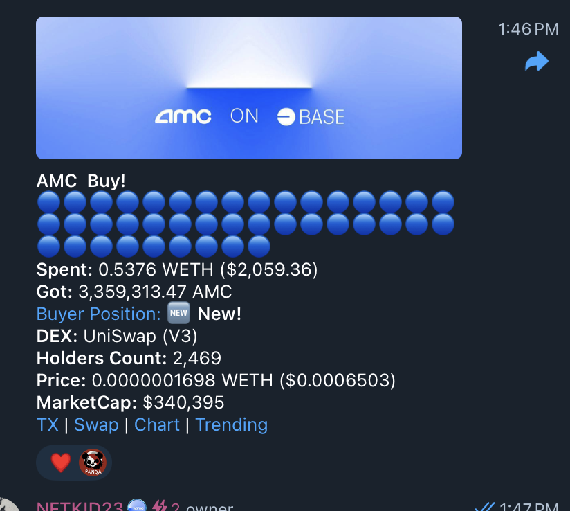 $AMC ON BASE tweet media