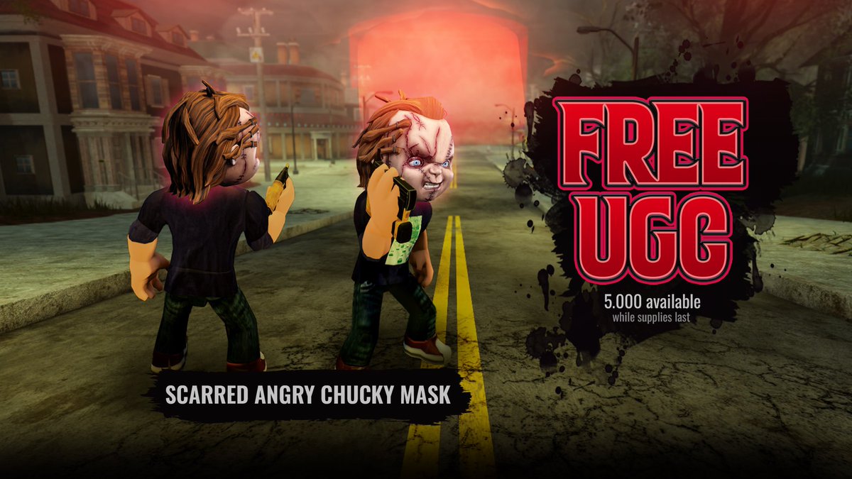 Griefville's tweet photo. 🔪SCARRED ANGRY CHUCKY MASK UGC AVAILABLE NOW🔪 

🗣️ The Scarred Angry Chucky Mask UGC is AVAILABLE NOW and FREE! Go grab yours ASAP!
*only 5,000 available

📰Patch Notes 2.05 are available in the Discord, so join to see what's new!

#Griefville #Roblox #Chucky #UGC https://t.co/UAPQwYaPxV
