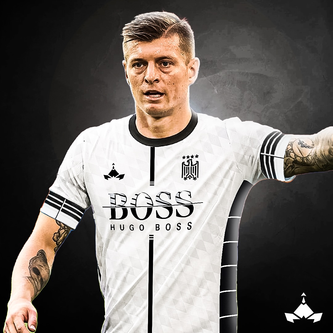 scorph_x's tweet photo. @ToniKroos in our Germany x Hugo Boss concept kit 🔥🇩🇪. Should we release this? 👇🏻 https://t.co/VR4NZCLvJg