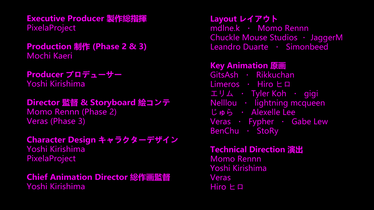 moka_ani's tweet photo. @KPcomicsstudio #PixelaProject #PixelaWorldEnd Animation Credits https://t.co/hOUhm7Vd6e
