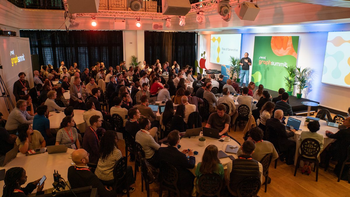 neo4j's tweet photo. #GraphSummit Paris 📷 
We've been touring cities around the world (and will continue doing so!), talking about the power of #KnowledgeGraphs when building GenAI Apps, connecting with experts, and hearing great customer stories.

More: https://t.co/5sAlyztO6W

@shasbe @BarrasaDV https://t.co/y6pd8jaBCv