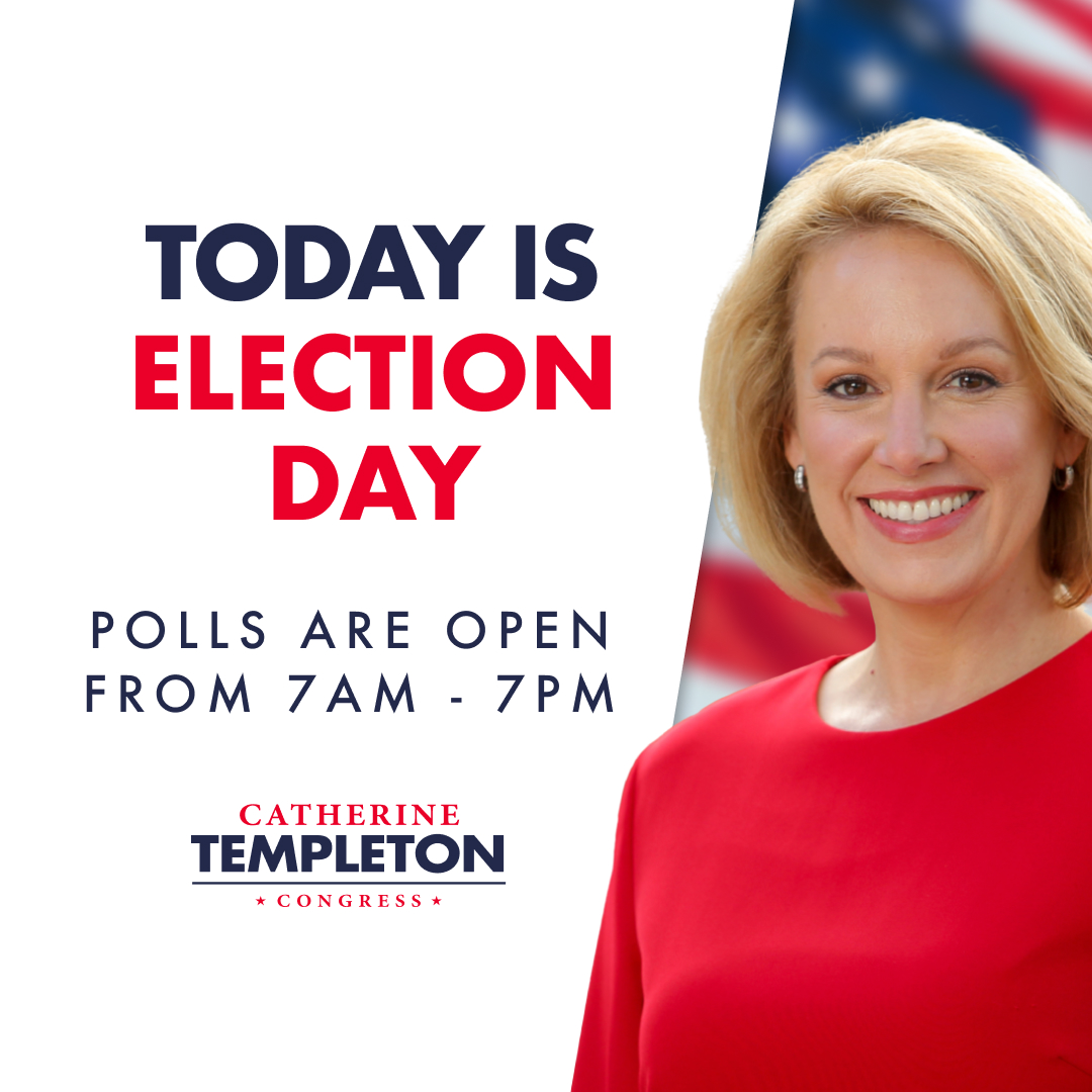 Today is the day, #SC01!

Polls are open until 7PM — get out and VOTE Catherine Templeton for Congress 🇺🇸

Find your polling location: scvotes.gov