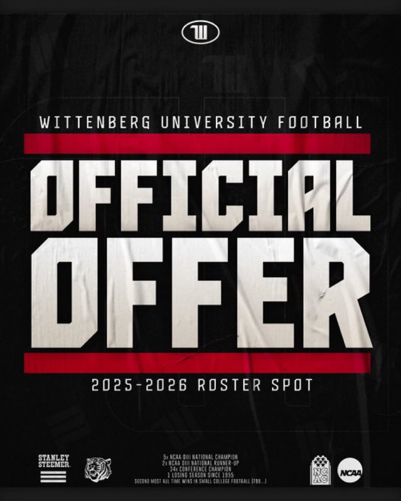 I am blessed to receive my 1st offer from Wittenberg University <a href="/wittenberg/">Wittenberg University</a>