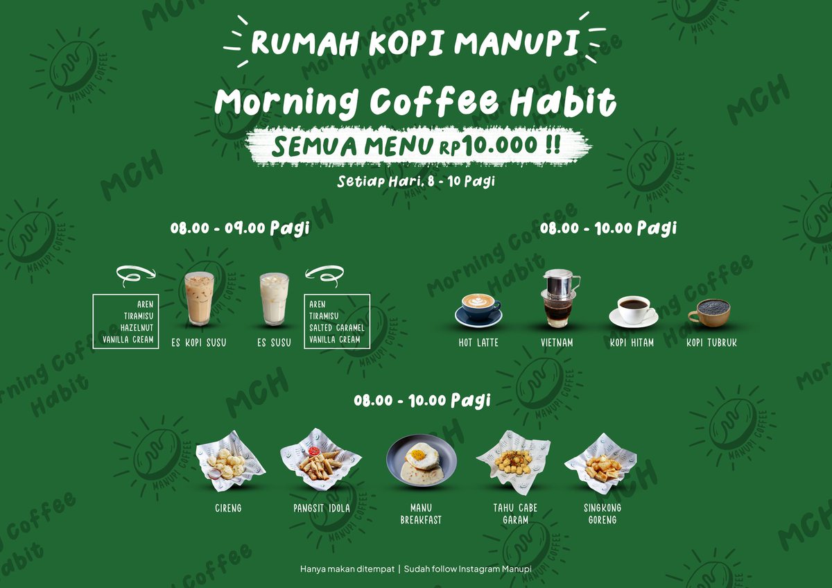 Manupi__'s tweet photo. Apalagi line up hanyar Morning Coffee Habit (MCH) nya, beuhh 🤙🏻🔥

Gazz gaz, setiap pagi jam 8 - 10 ☕️ https://t.co/CBrxA1yZbJ