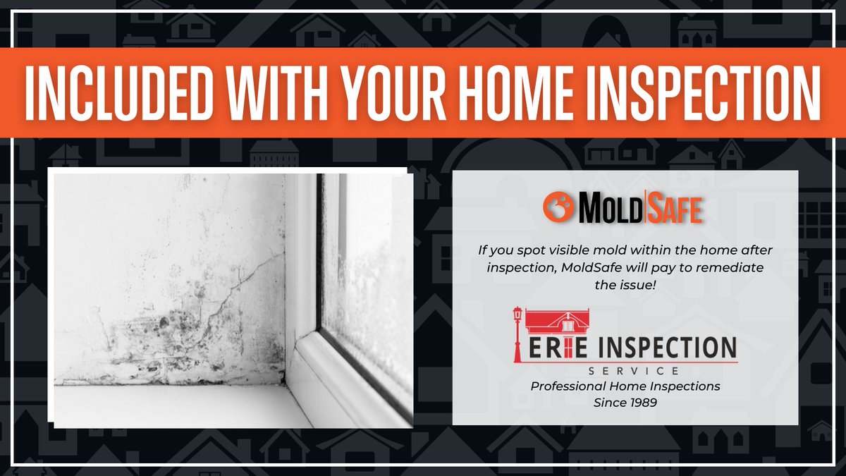 ✔️If you spot visible mold within the home after inspection, MoldSafe will pay to remediate the issue!

🗓️Coverage lasts for 90 Days &amp; comes with a total aggregate limit of $2000

For more info visit erieinspect.com/warranties/ 

#ErieInspectionService #MoldSafe