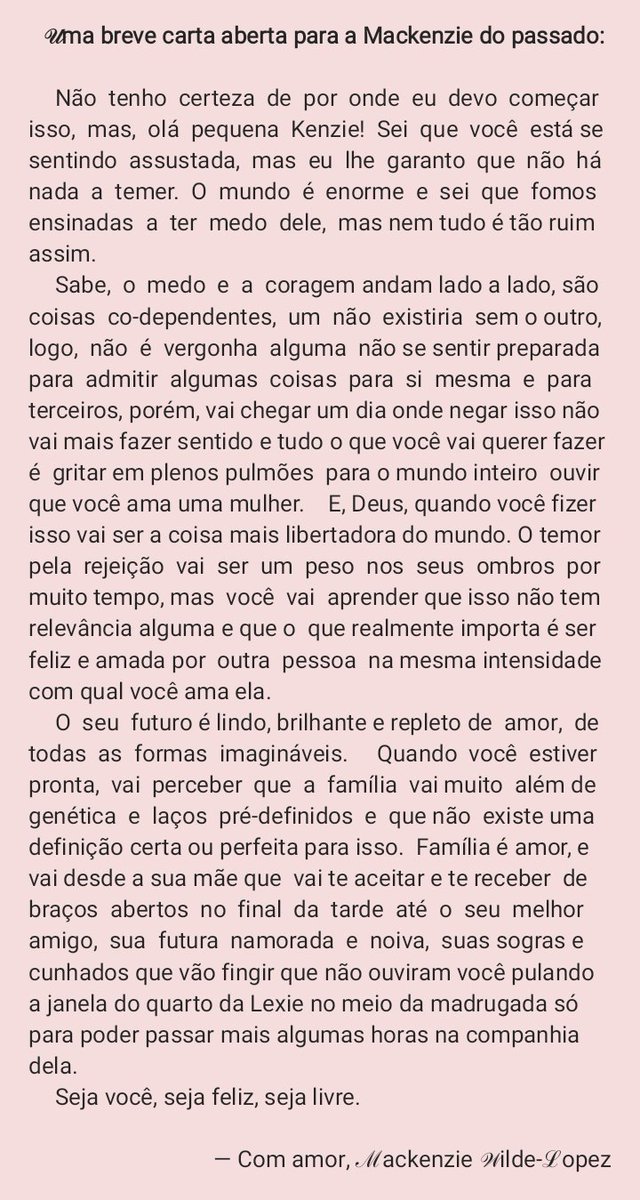 ᅟ
A importância do mês do Orgulho é imensurável uma vez que ele celebra o amor e todas as suas formas, mas pouco se fala sobre o quão importante ele é para aquela sua criança interior. Por isso, eu trago uma mensagem para a minha.

ᅟ                #𝐏𝐑𝐈𝐃𝐄𝖶𝖤𝖤𝖪𝗔𝗠𝗖
ᅟ