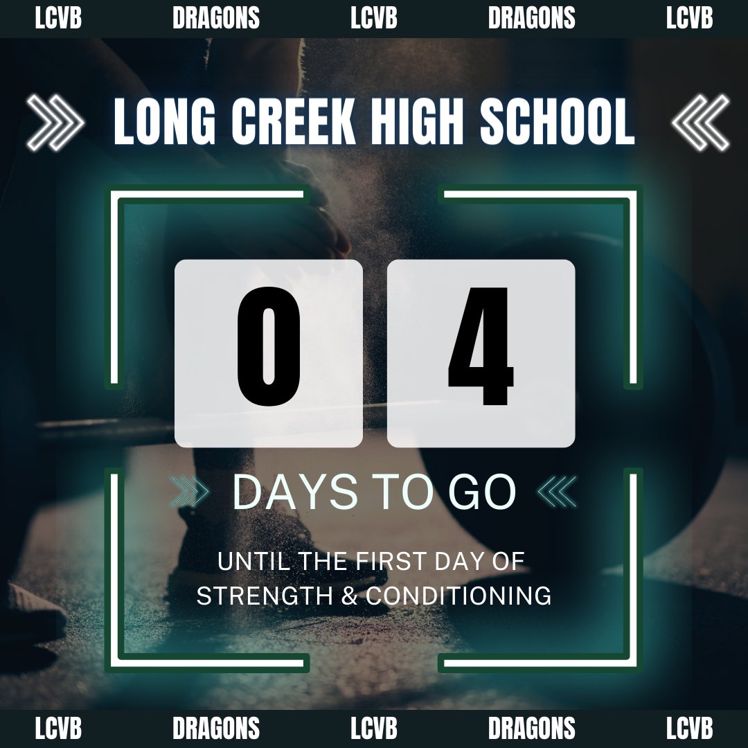 Only 4 days until we start Dragon Strength &amp; Conditioning! Register using the Linktree in our bio! 🔗 #Dragons #LCVB