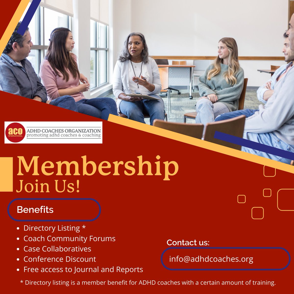 ACO members are invited to participate in committees and outreach programs aimed at furthering both their careers and our organization's mission. Engage in leadership roles, conferences, research initiatives, and beyond. adhdcoaches.org/membership #CareerGrowth #ADHDCoaches