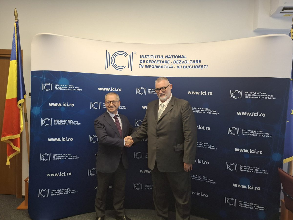 European Cybersecurity Competence Centre (@cybersec_eccc) on Twitter photo ECCC Executive Director <a href="/LucaTagliaretti/">Luca Tagliaretti</a> exchanged today with Victor Vevera, the Director of the Romanian National Institute for Research & Development in Informatics - ICI Bucharest, on possibilities to cooperate in the near future.
#cybersecurity #DigitalEU ECCC Executive Director <a href="/LucaTagliaretti/">Luca Tagliaretti</a> exchanged today with Victor Vevera, the Director of the Romanian National Institute for Research & Development in Informatics - ICI Bucharest, on possibilities to cooperate in the near future.
#cybersecurity #DigitalEU